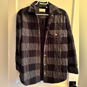 Wilfred Free Black and Grey Quilted Shacket, XS